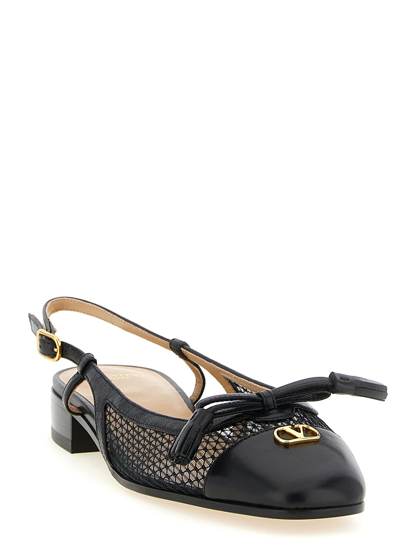 Valentino Garavani Black 'Valet Du Roi' Flats schwarz