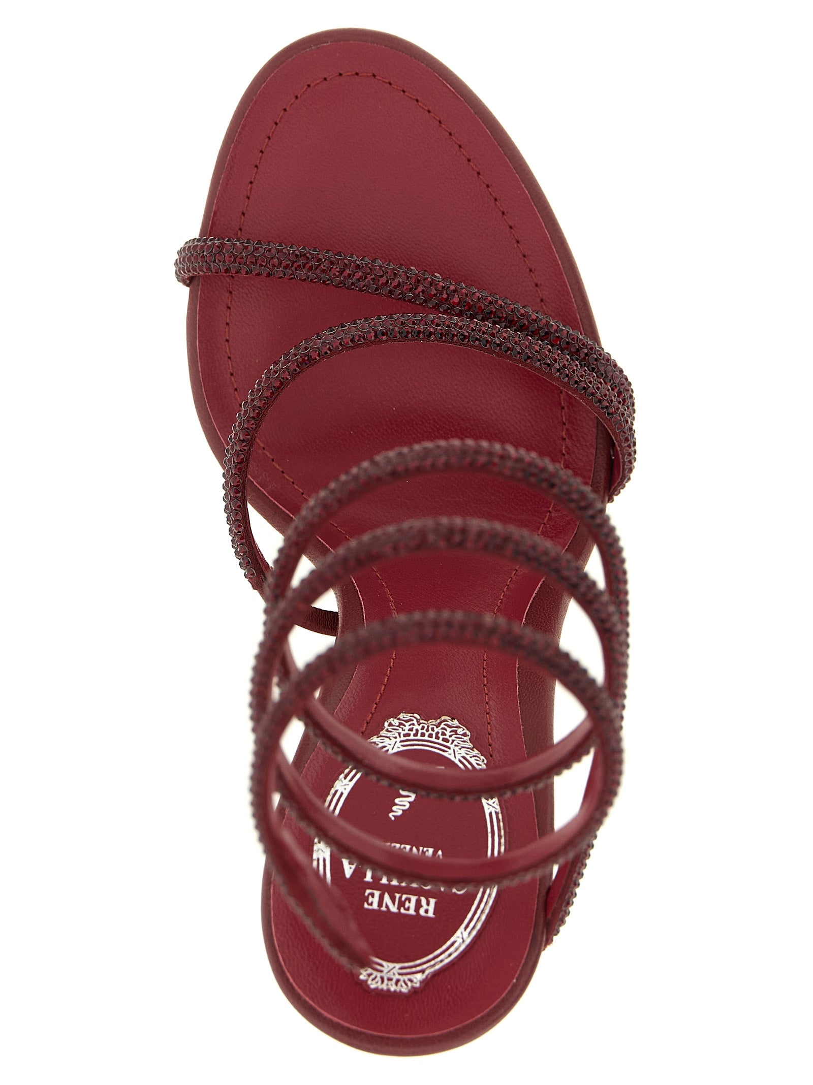 RENE CAOVILLA Bordeaux 'Margot' Sandals