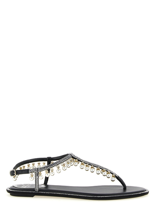 RENE CAOVILLA Bicolor 'Diana' Sandals multicolor