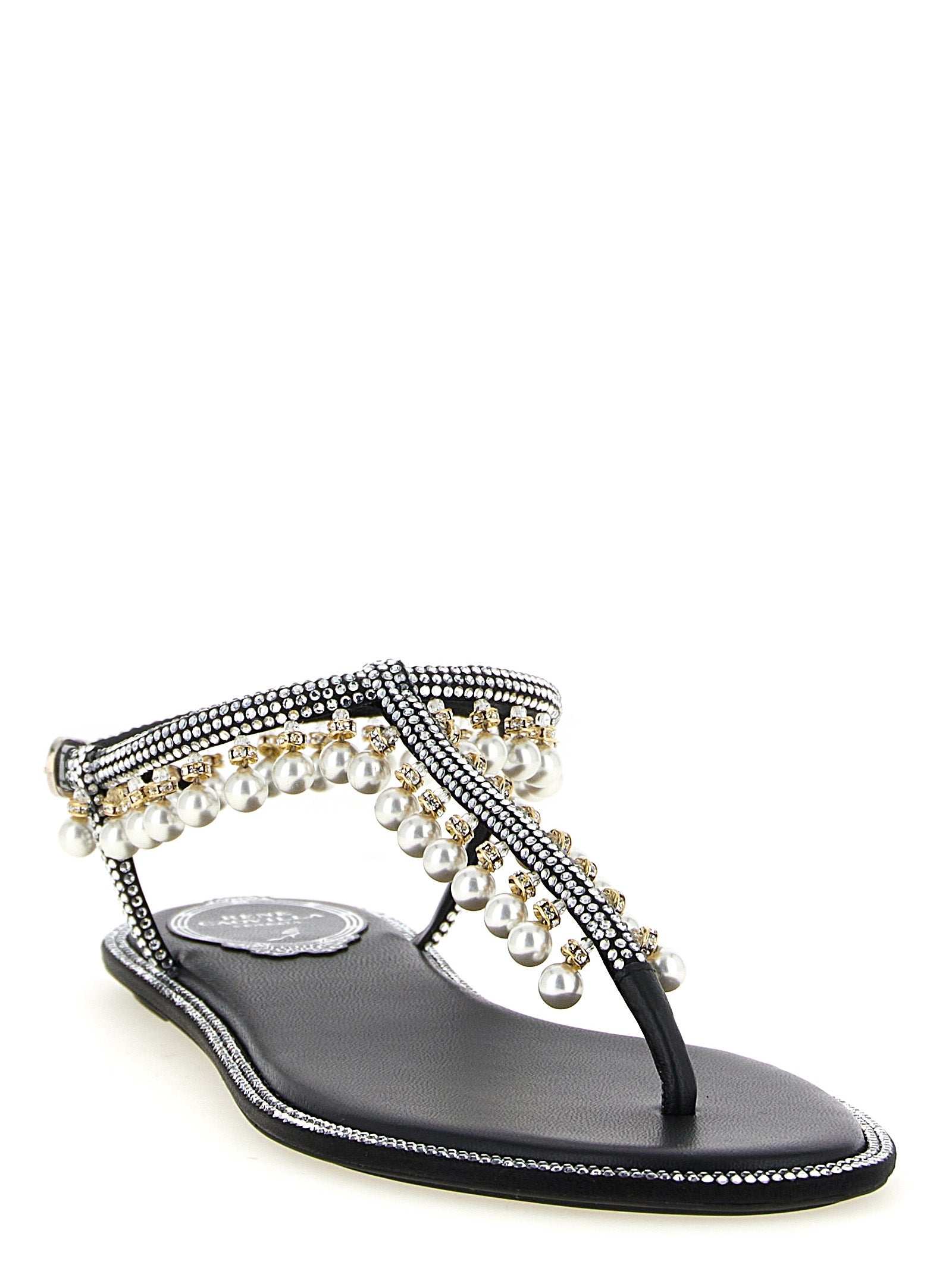 RENE CAOVILLA Bicolor 'Diana' Sandals multicolor