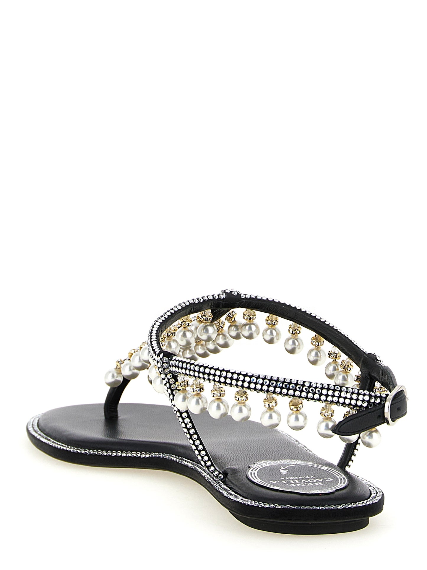 RENE CAOVILLA Bicolor 'Diana' Sandals multicolor