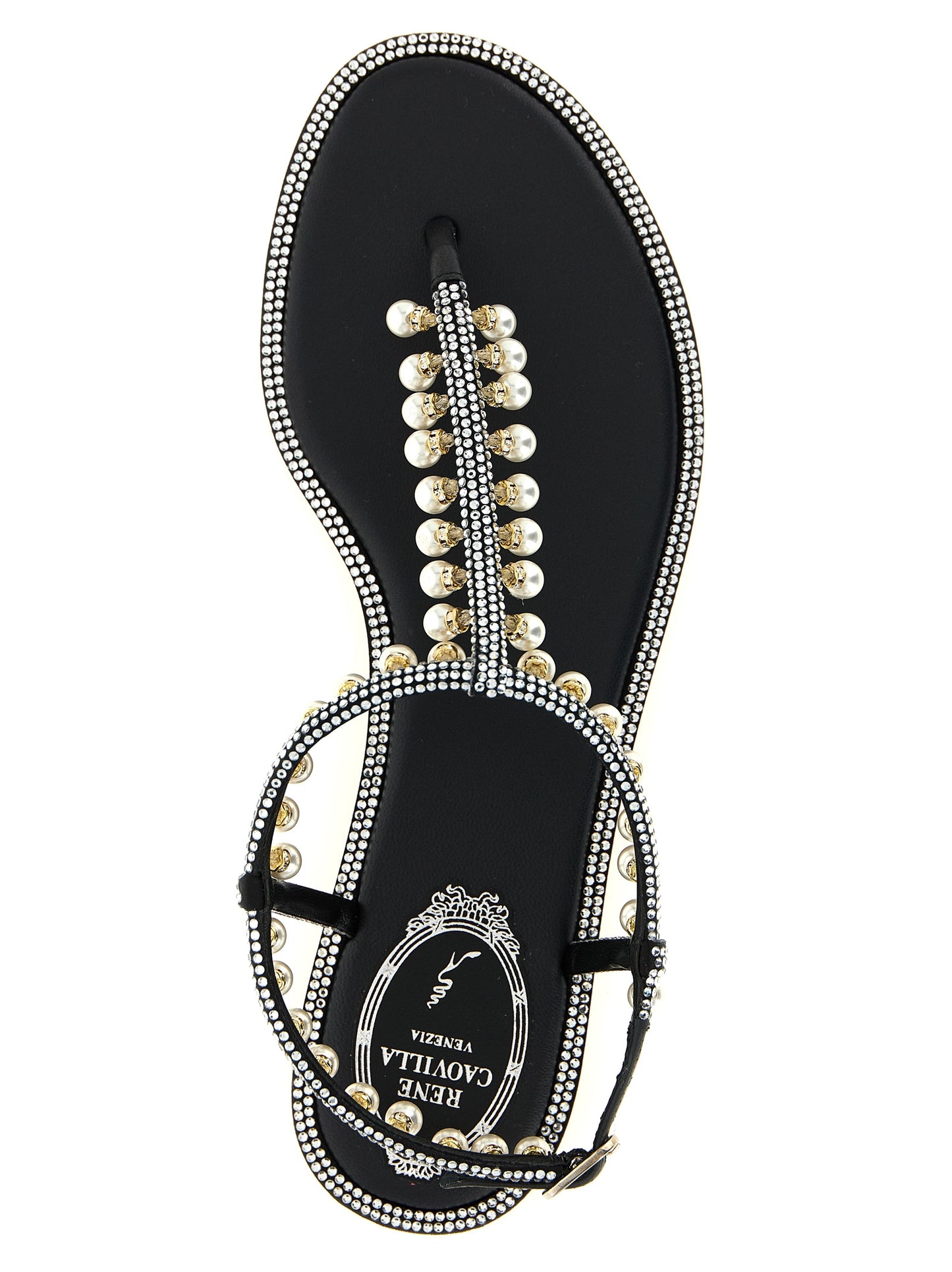 RENE CAOVILLA Bicolor 'Diana' Sandals multicolor
