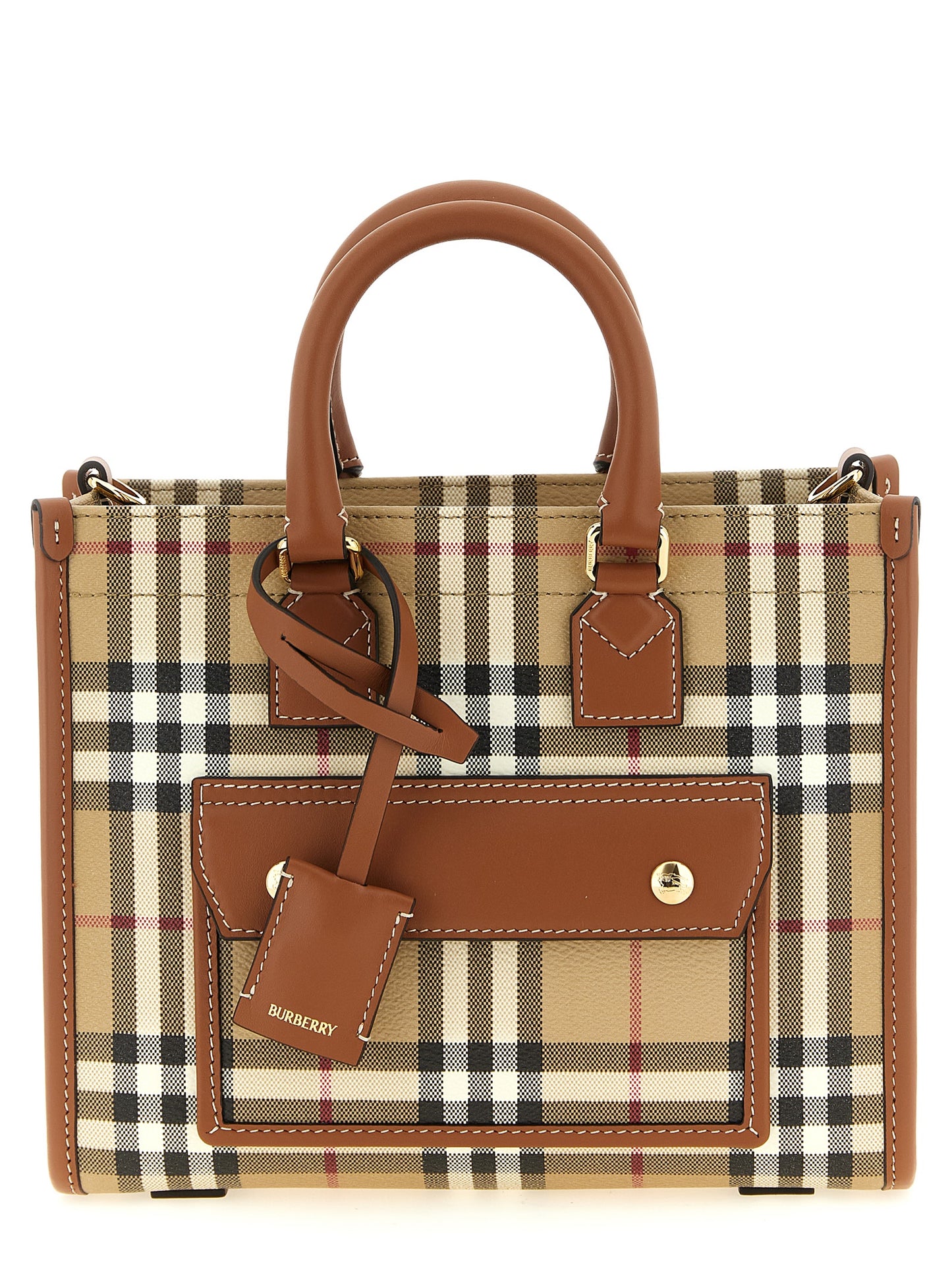 Burberry Beige 'Freya' Mini Tote Bag