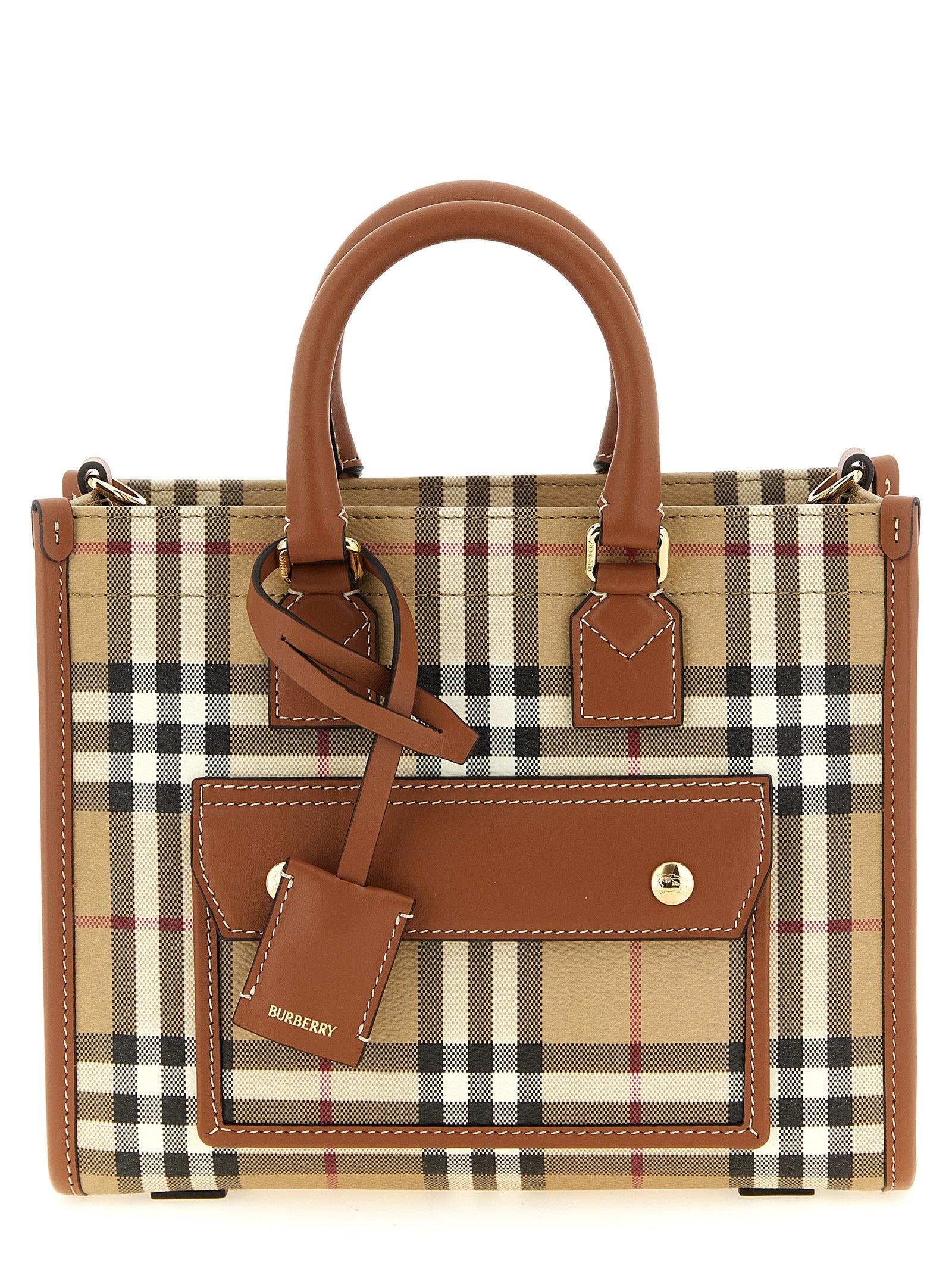 Burberry Beige 'Freya' Mini Tote Bag