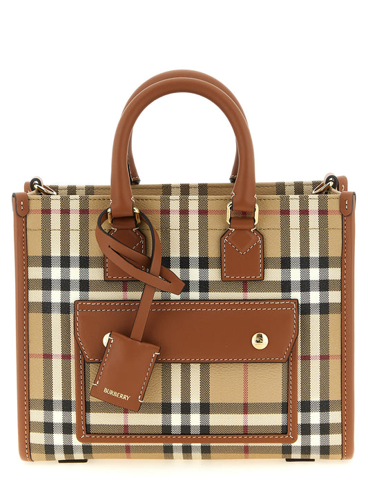 Burberry Beige 'Freya' Mini Tote Bag