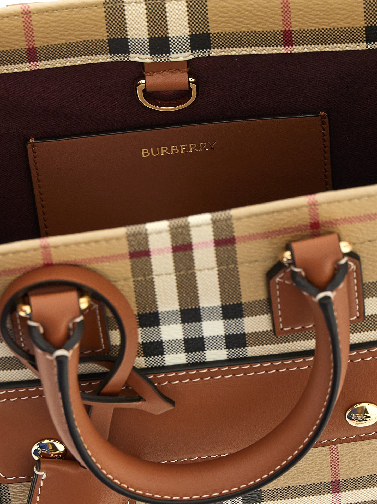 Burberry Beige 'Freya' Mini Tote Bag
