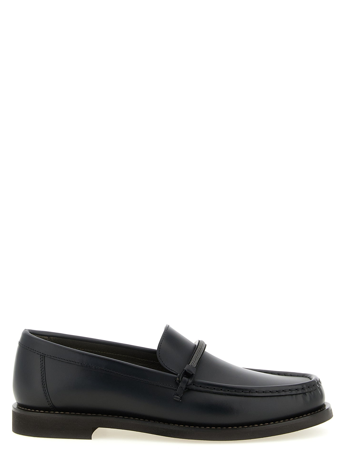 Brunello Cucinelli Black 'Monile' Loafers schwarz