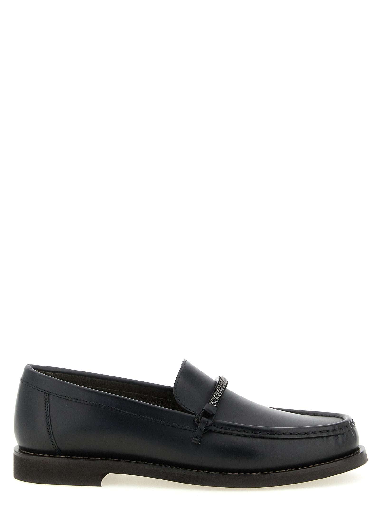 Brunello Cucinelli Black 'Monile' Loafers schwarz