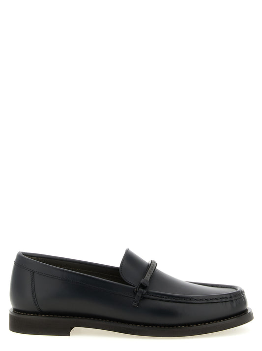 Brunello Cucinelli Black 'Monile' Loafers schwarz