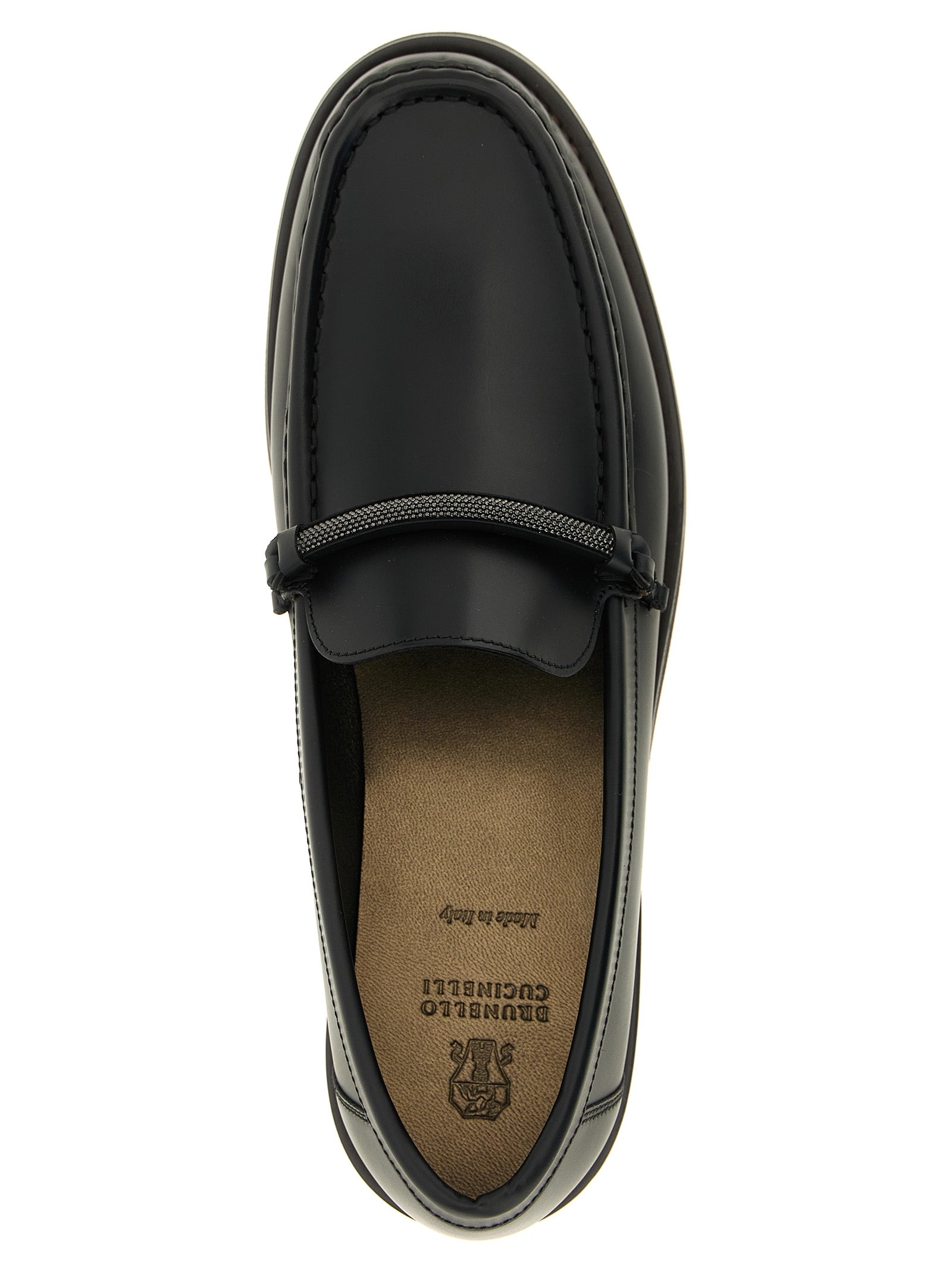 Brunello Cucinelli Black 'Monile' Loafers schwarz