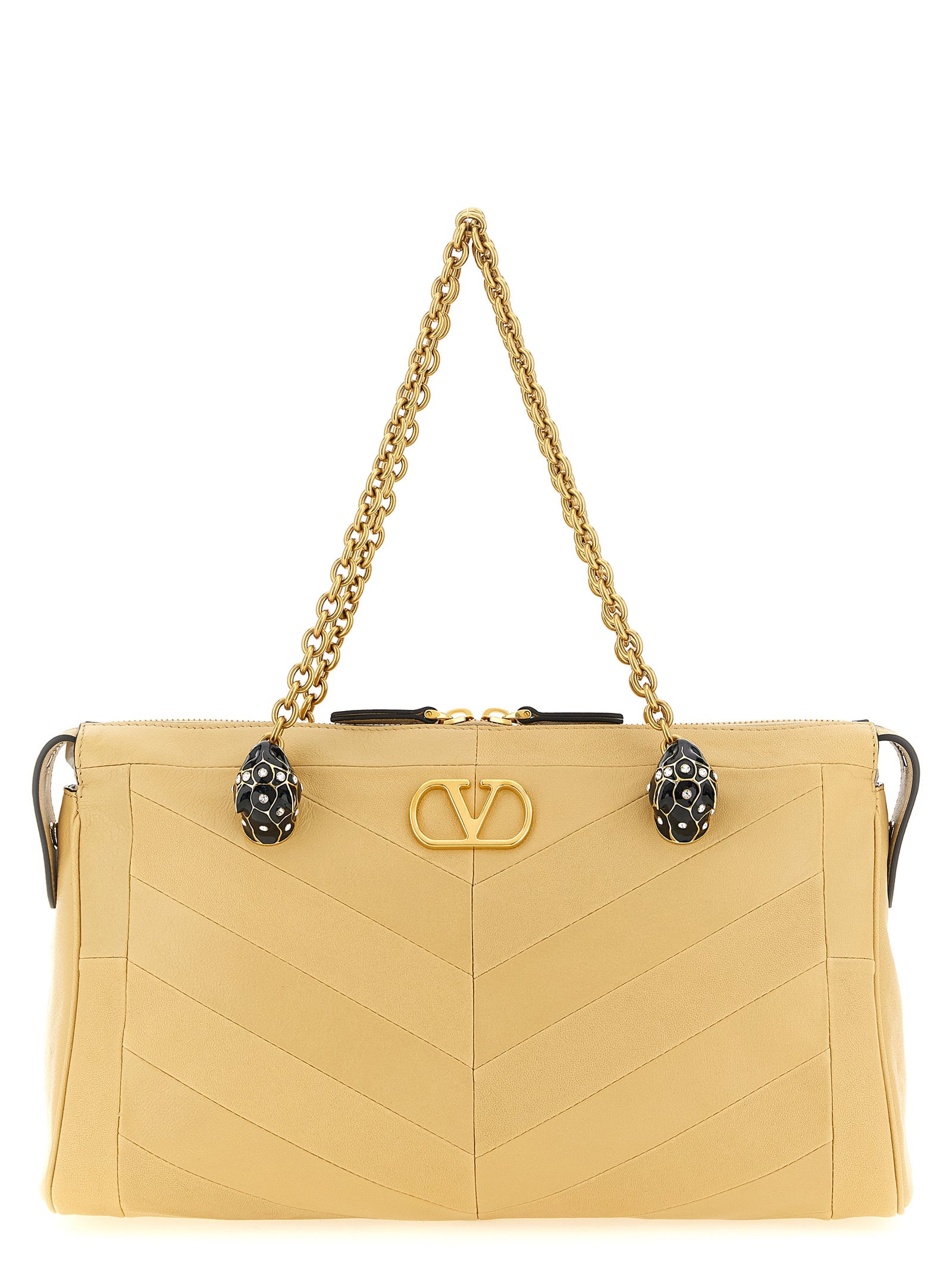 Valentino Garavani Beige 'Panthea' Shoulder Bag
