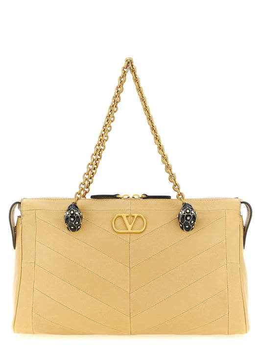 Valentino Garavani Beige 'Panthea' Shoulder Bag