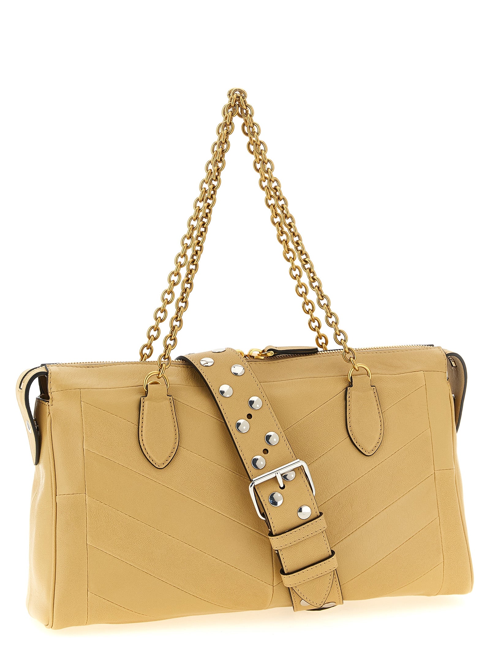 Valentino Garavani Beige 'Panthea' Shoulder Bag