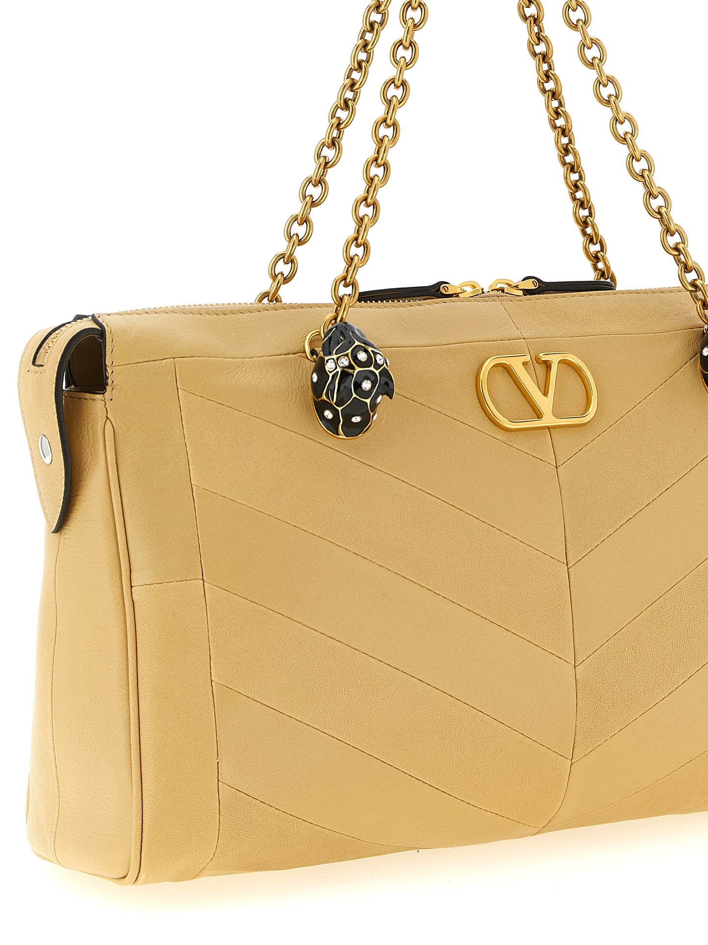 Valentino Garavani Beige 'Panthea' Shoulder Bag