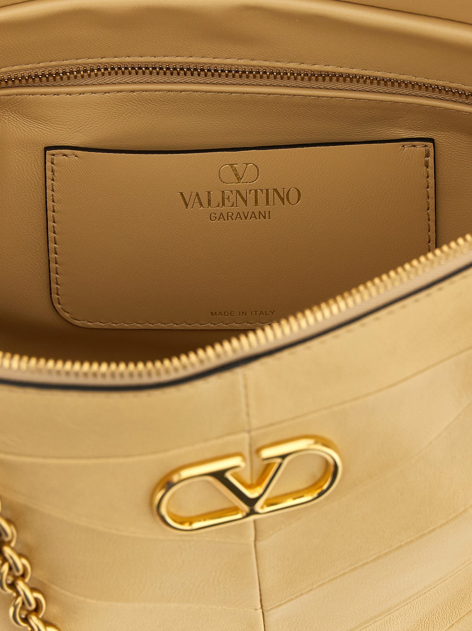 Valentino Garavani Beige 'Panthea' Shoulder Bag