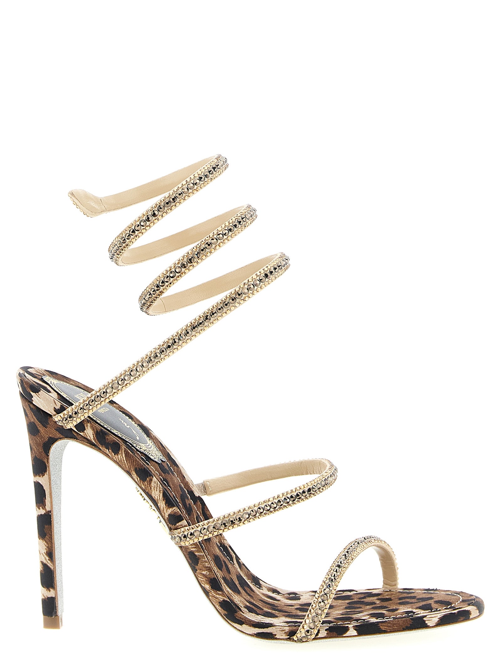 RENE CAOVILLA Multicolor 'Cleo Leopard' Sandals