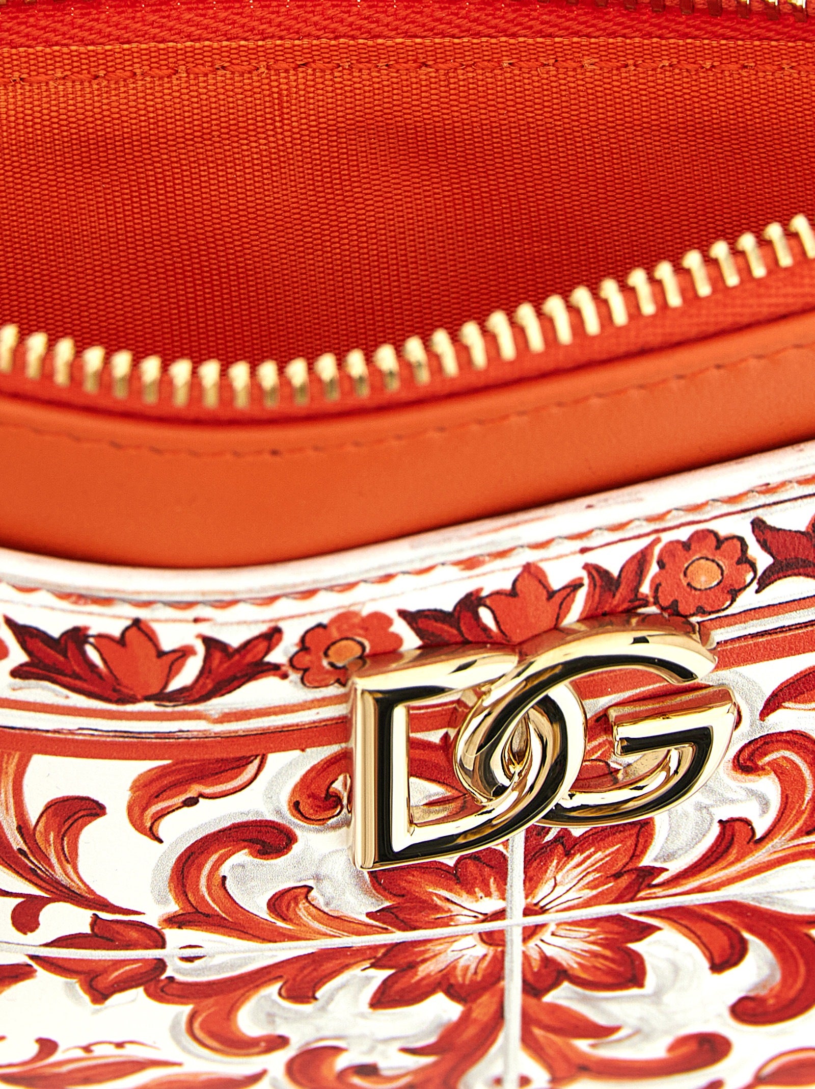 Dolce & Gabbana Orange 'Maiolica' Card Holder