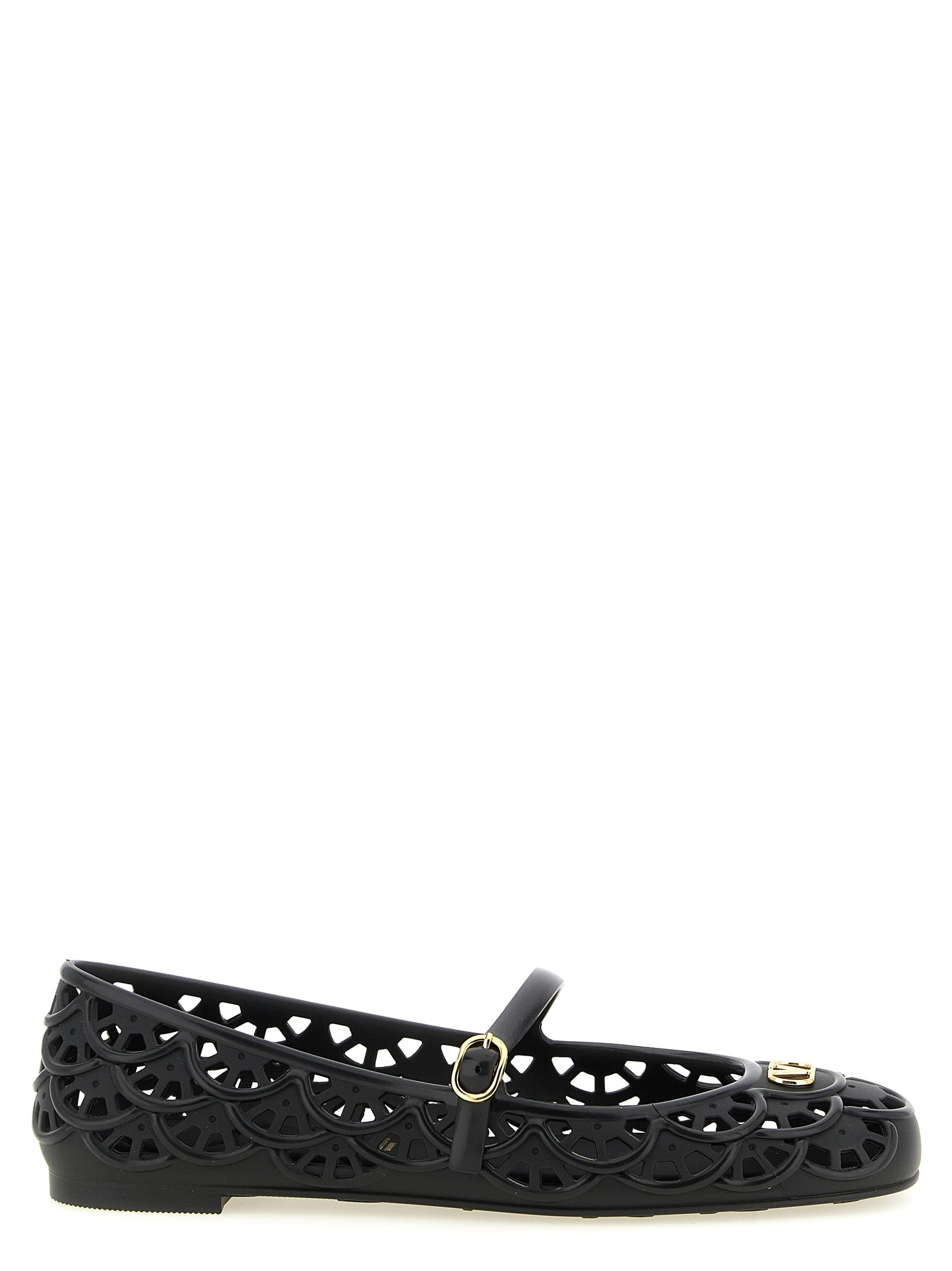 Valentino Garavani Black 'Ondette' Flats schwarz