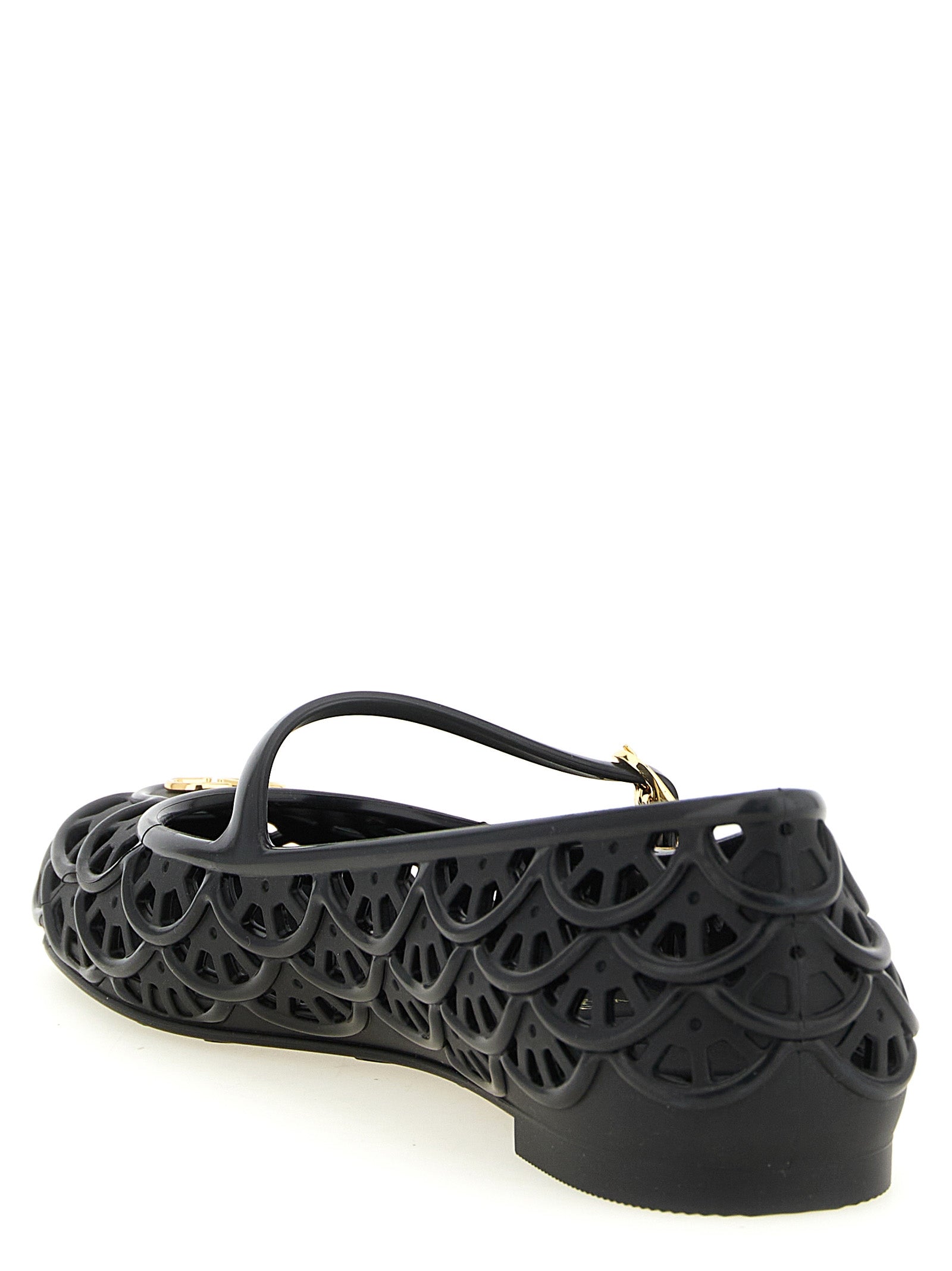 Valentino Garavani Black 'Ondette' Flats schwarz