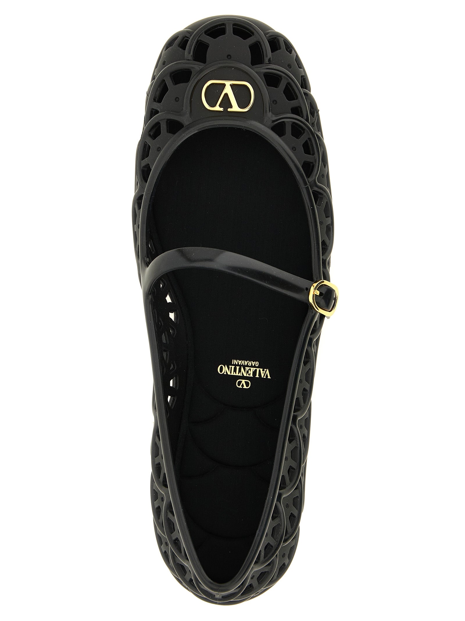 Valentino Garavani Black 'Ondette' Flats schwarz