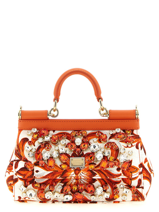 Dolce & Gabbana Orange 'Sicily' Mini Handbag