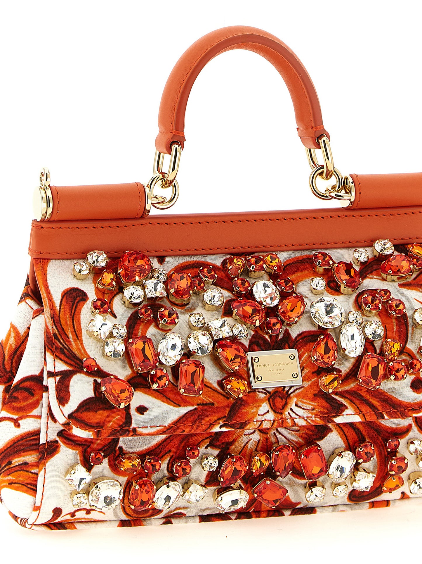 Dolce & Gabbana Orange 'Sicily' Mini Handbag