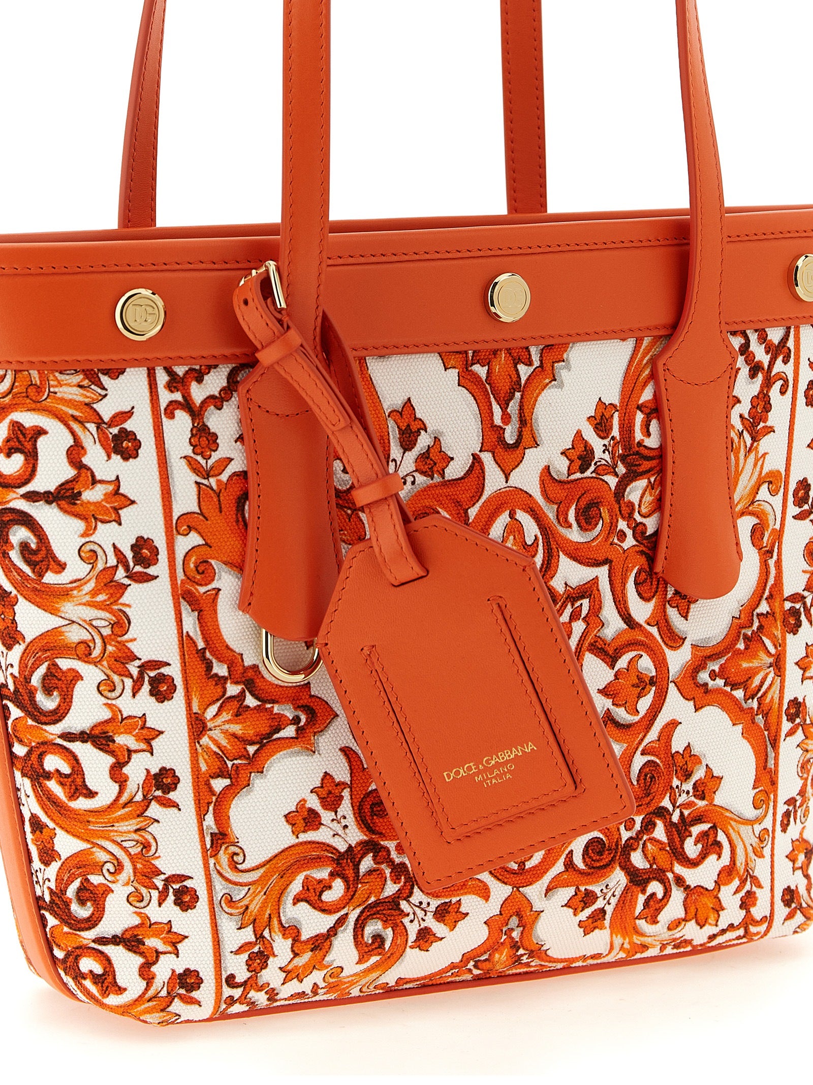 Dolce & Gabbana Orange 'Atene' Tote Bag