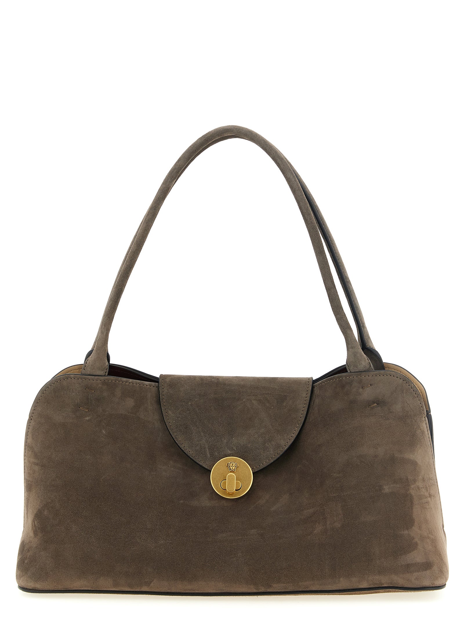 Versace Brown 'Vivian' Medium Shoulder Bag braun