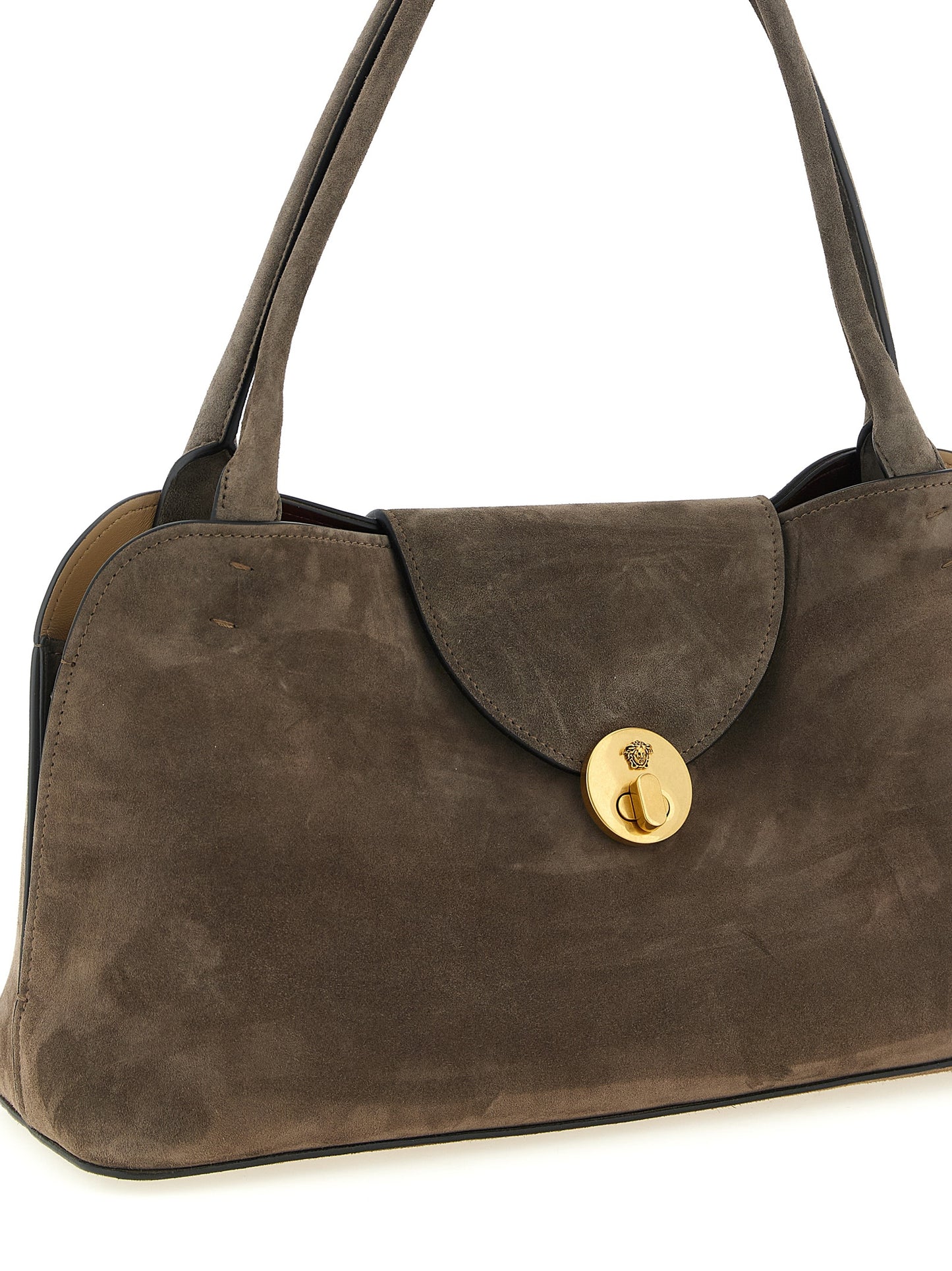 Versace Brown 'Vivian' Medium Shoulder Bag braun