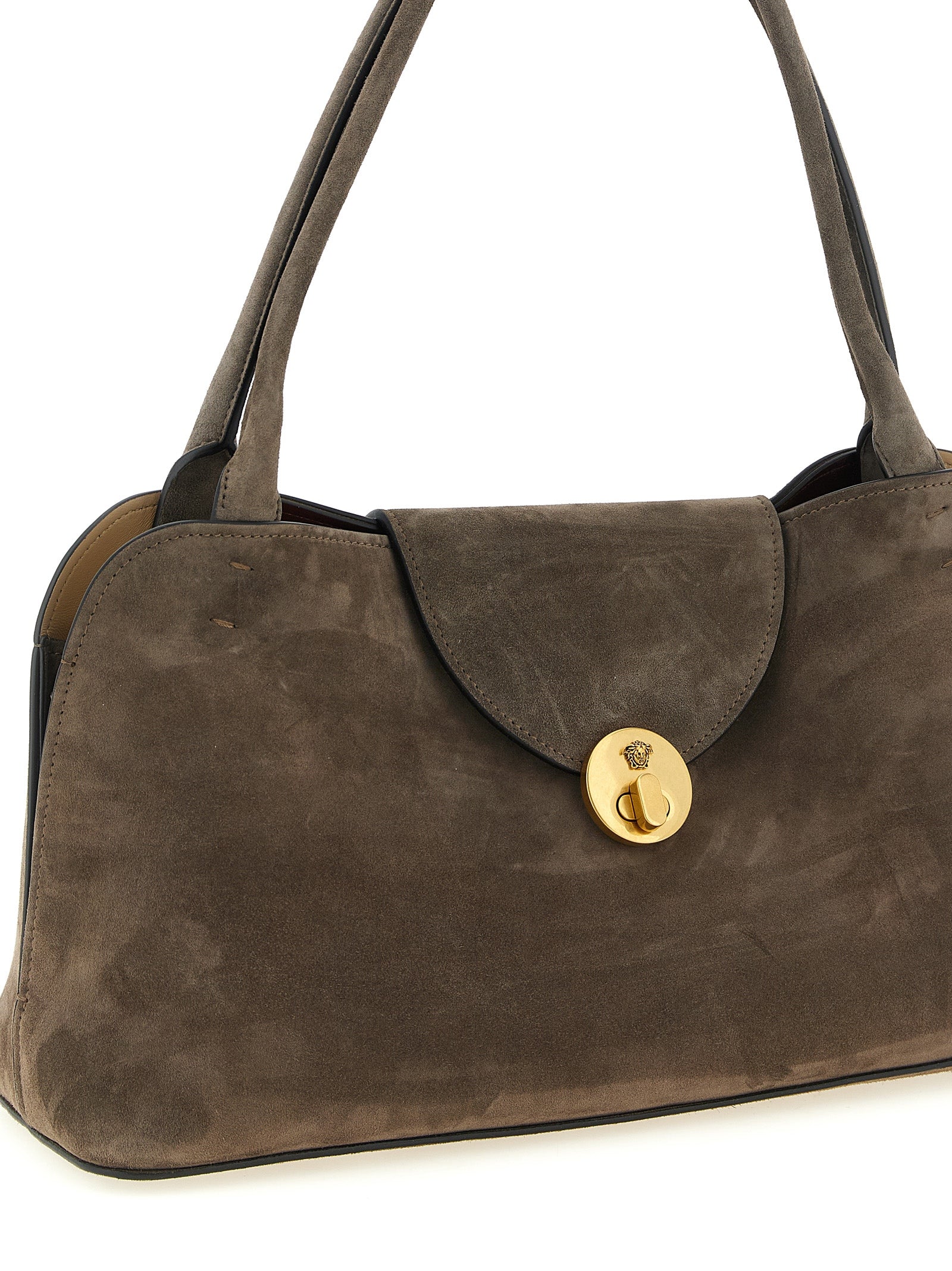 Versace Brown 'Vivian' Medium Shoulder Bag braun