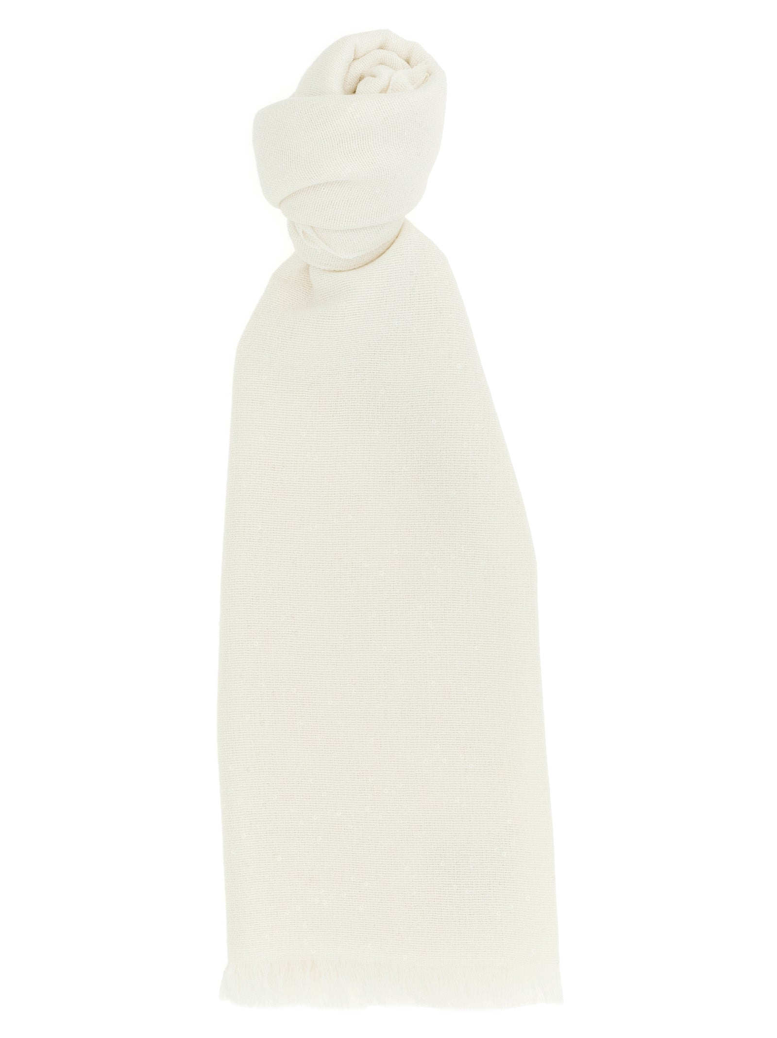 Brunello Cucinelli White 'Diamante' Scarf weiss