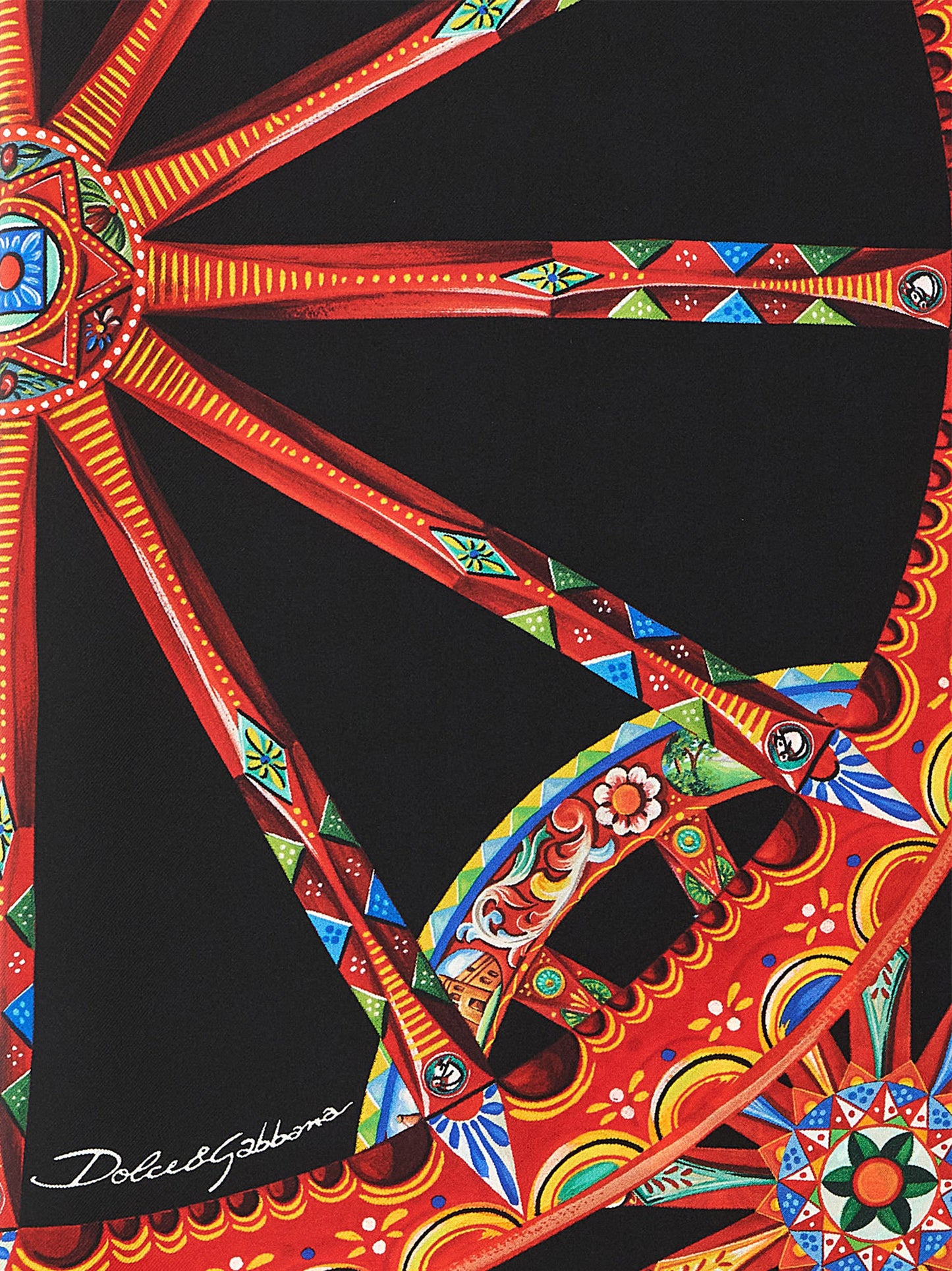 Dolce & Gabbana Multicolor 'Carretto' Scarf