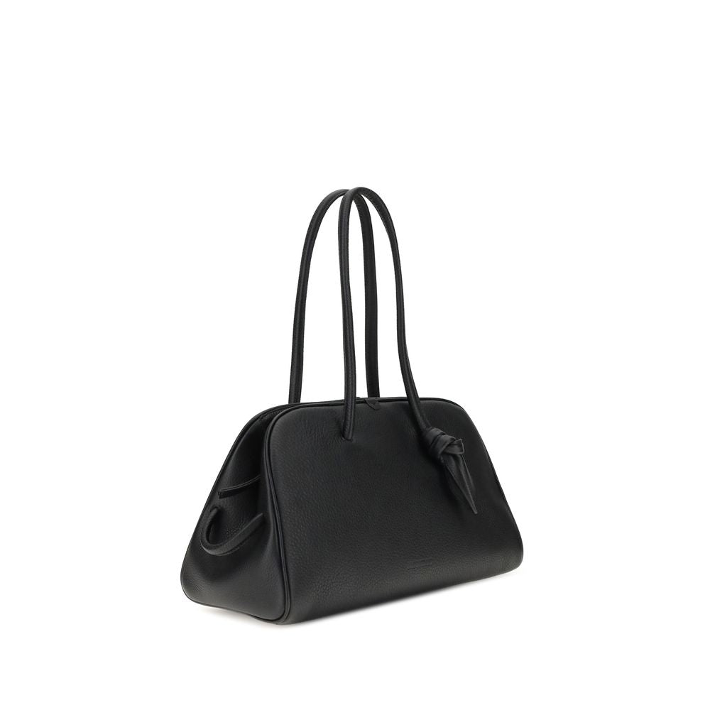 Jacquemus Black Calf Leather Bos Taurus Handbag Curated Luxury Accessories by Orvyn