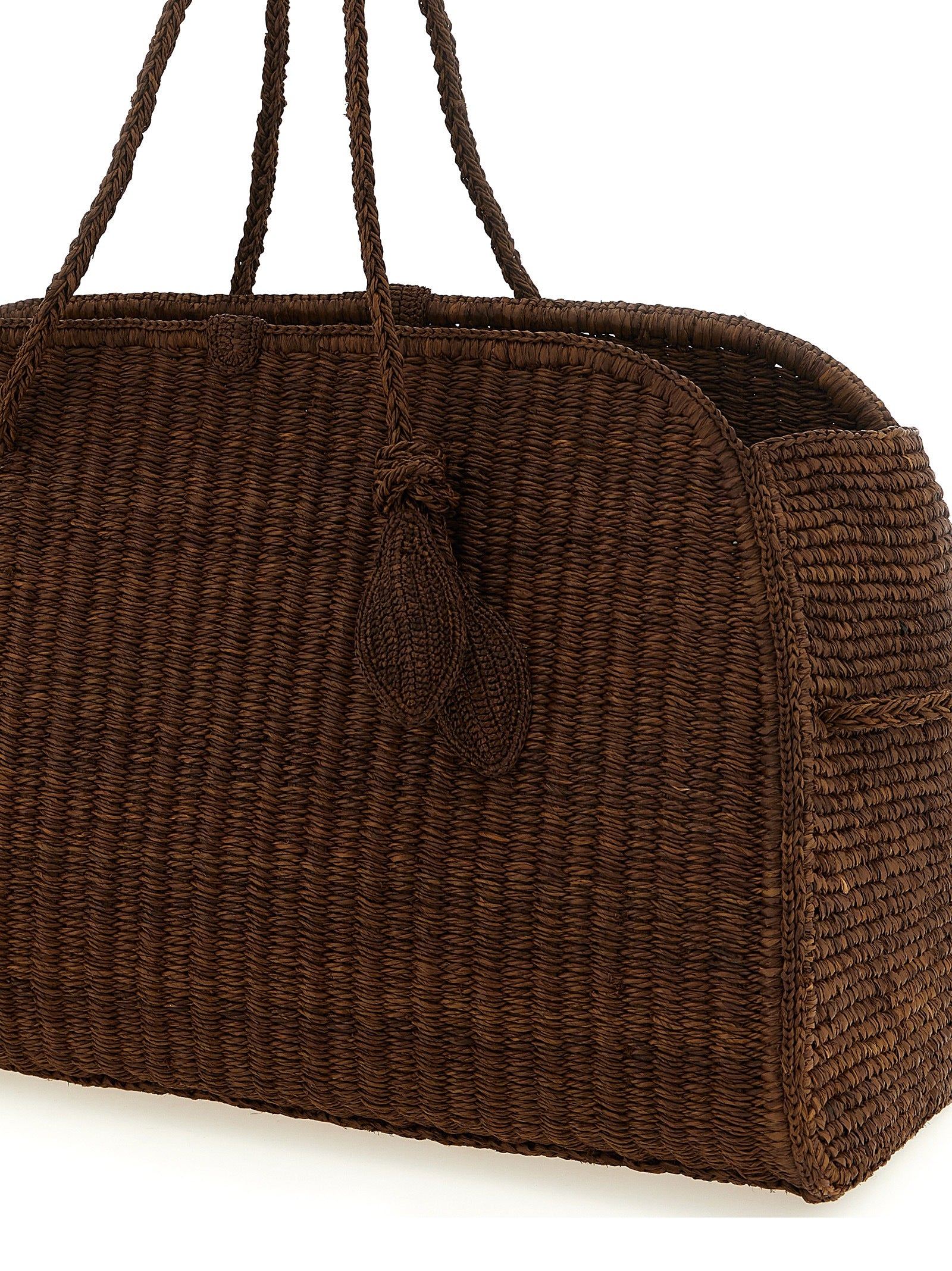 Jacquemus Brown 'Le Grand Turismo Raphia' Tote Bag braun