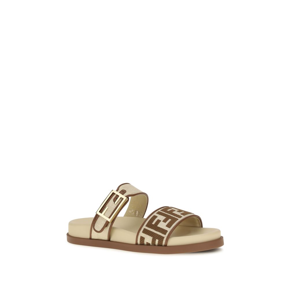 Fendi Brown 'Baguette' Sandals braun