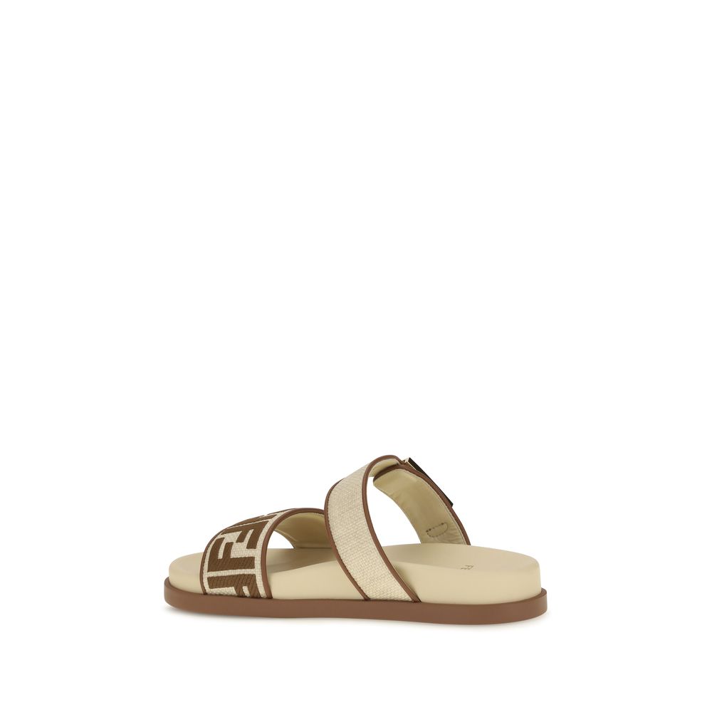 Fendi Brown 'Baguette' Sandals braun