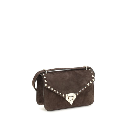 Valentino Garavani Brown Suede Leather Shoulder Bag braun