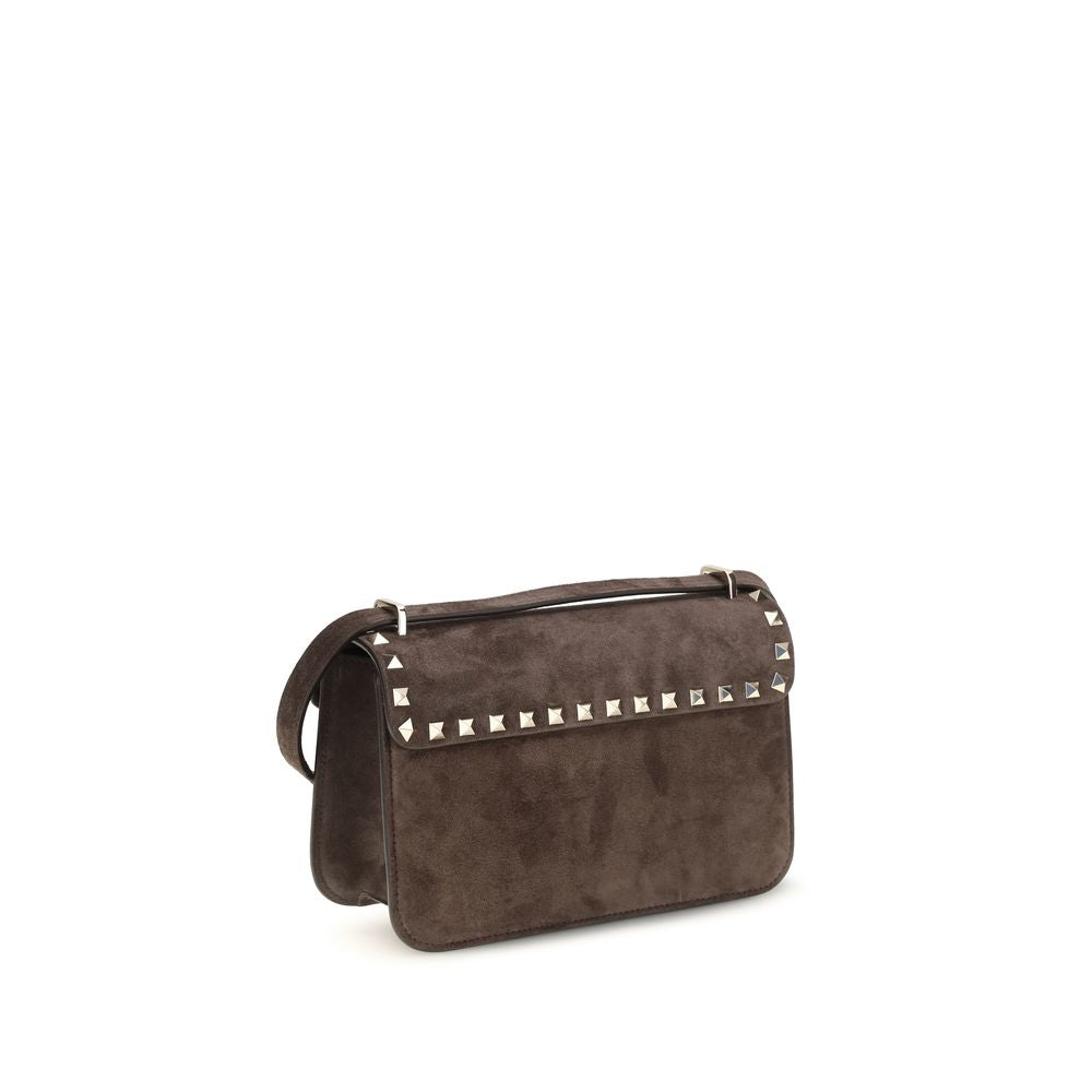 Valentino Garavani Brown Suede Leather Shoulder Bag braun