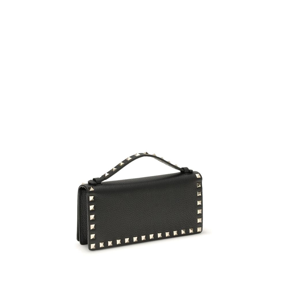 Valentino Garavani Black 'Rockstud' Wallet schwarz
