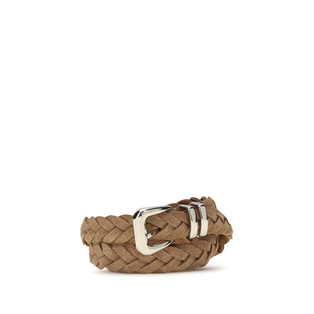 Brunello Cucinelli Beige Leather Belt