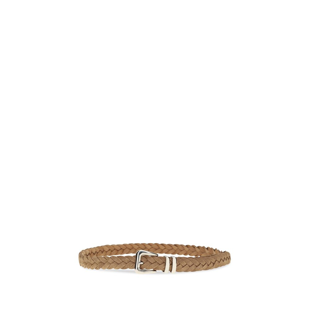 Brunello Cucinelli Beige Leather Belt