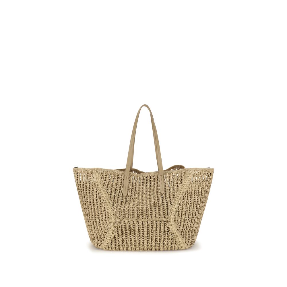 Brunello Cucinelli Beige 'BC' Duo' Shoulder Bag