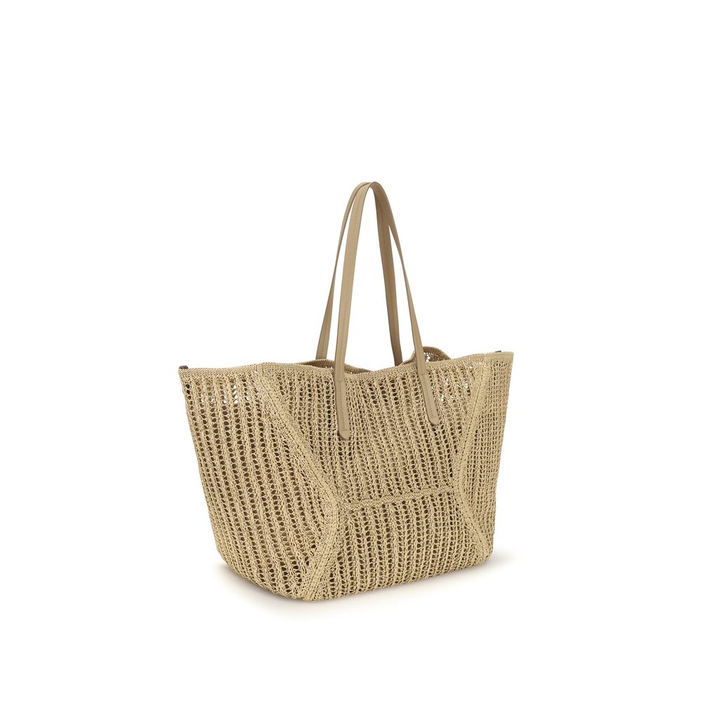 Brunello Cucinelli Beige 'BC' Duo' Shoulder Bag