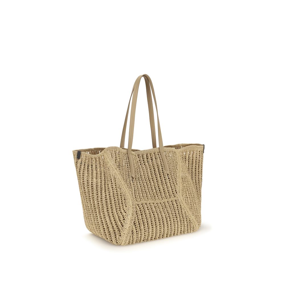 Brunello Cucinelli Beige 'BC' Duo' Shoulder Bag