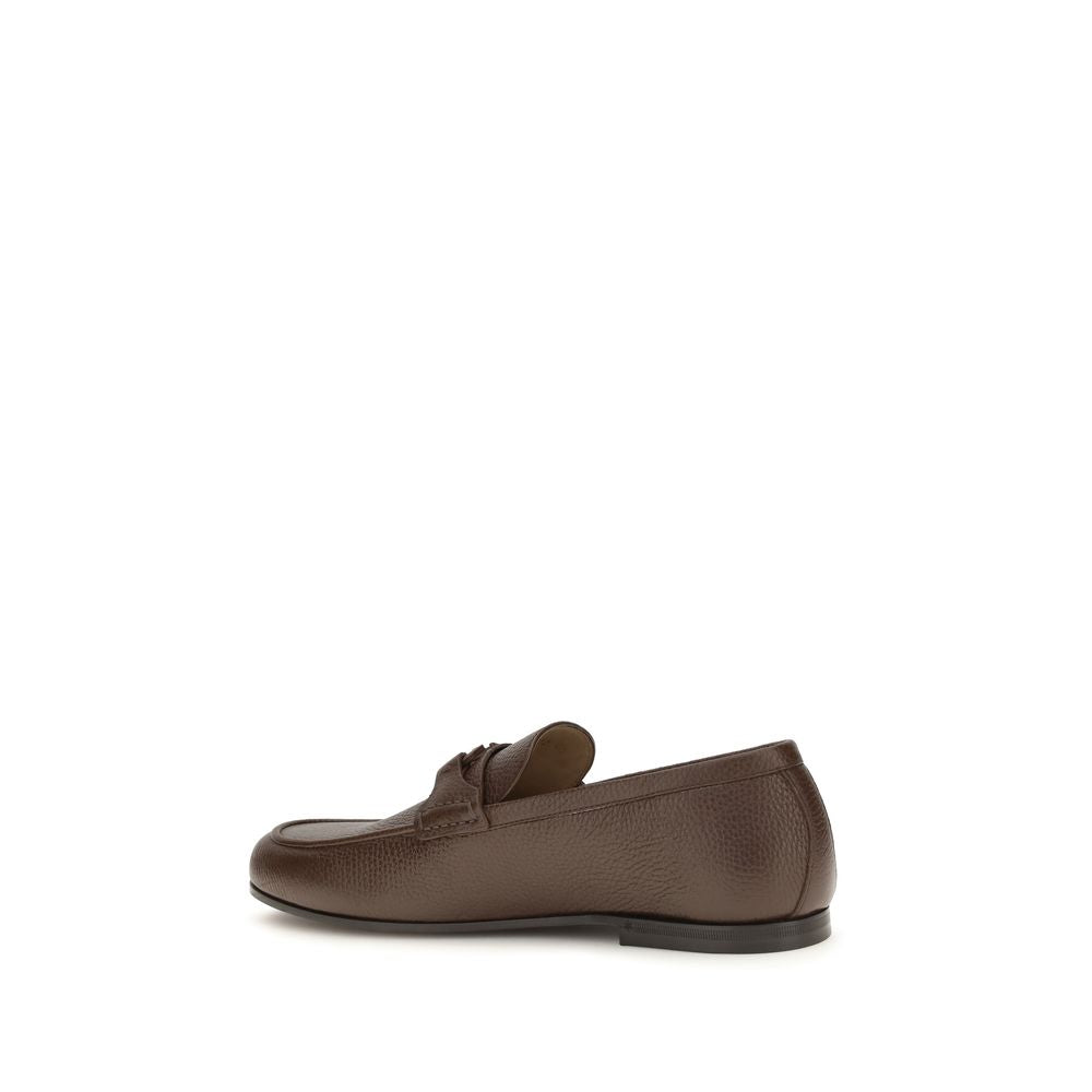 Valentino Garavani Brown Deer Slip-On Loafers braun
