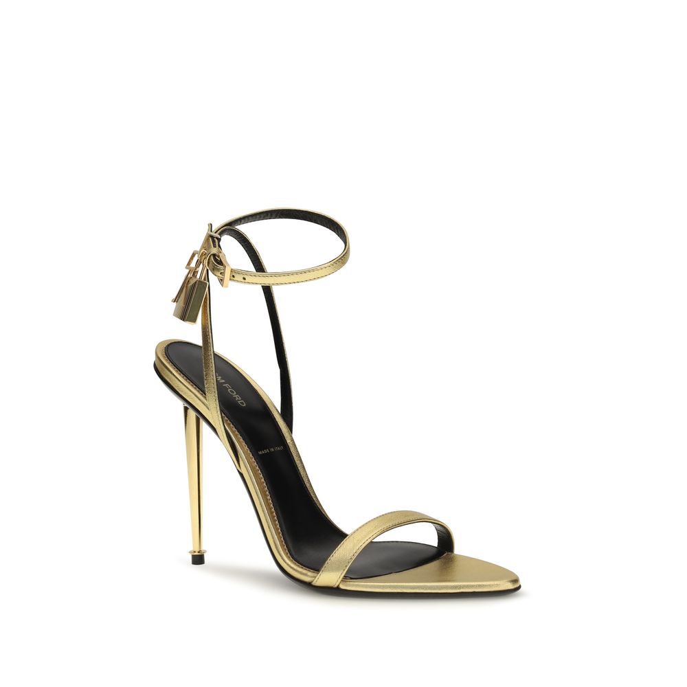 Tom Ford Gold Sandals