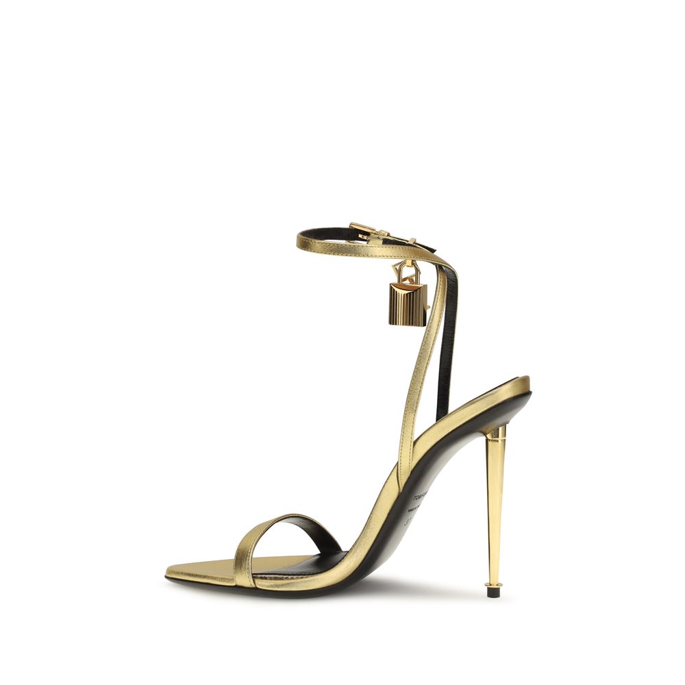 Tom Ford Gold Sandals