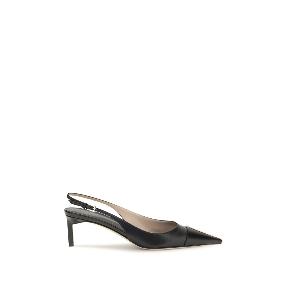 Tom Ford Black Leather Slingback Pumps schwarz