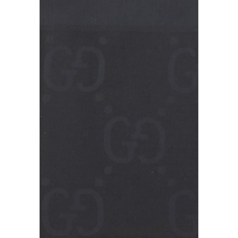 Gucci Black Wool And Silk Scarf schwarz