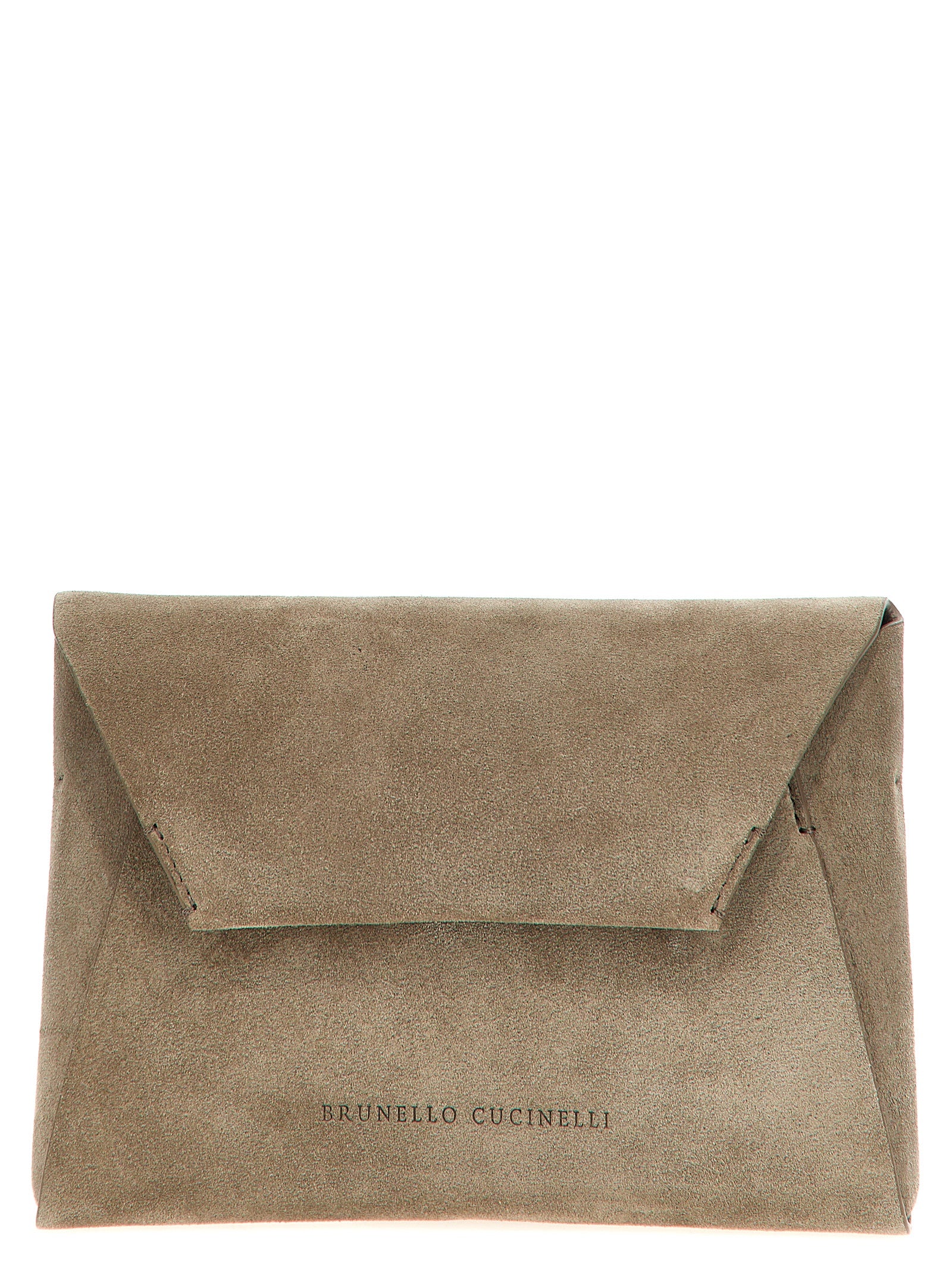 Brunello Cucinelli Gray Clutch grau